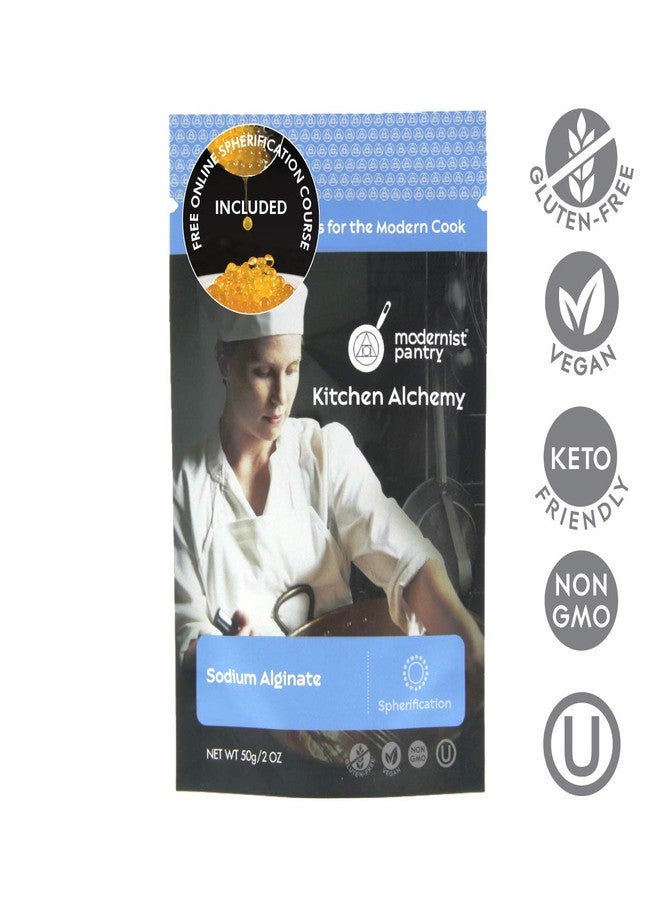 Modernist Pantry Pure Sodium Alginate (Molecular Gastronomy) ⊘ Non-GMO Vegan OU Kosher Certified - 50g/2oz - Image 2