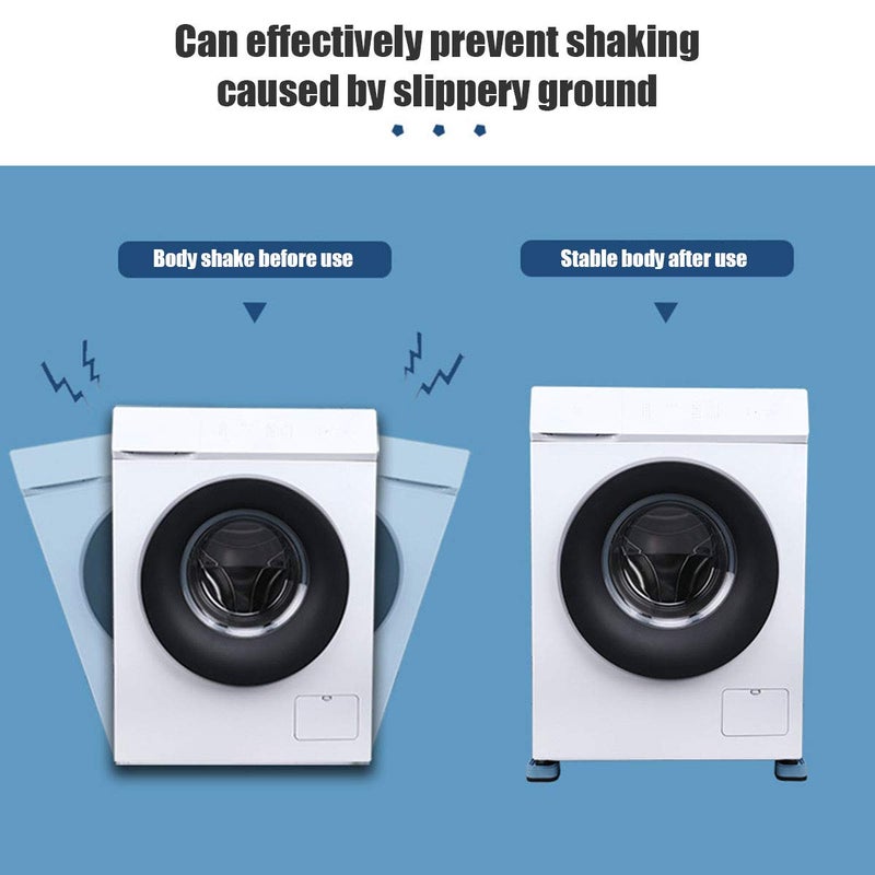 DANSR DANSR AntiSlip AntiVibration Washing Machine Feet Pads Shock and Noise Cancelling quare for Washing Machine Protects Pedestals Bed Table Leg Extender for Furniture Refrigerator Set of 4  - Image 4