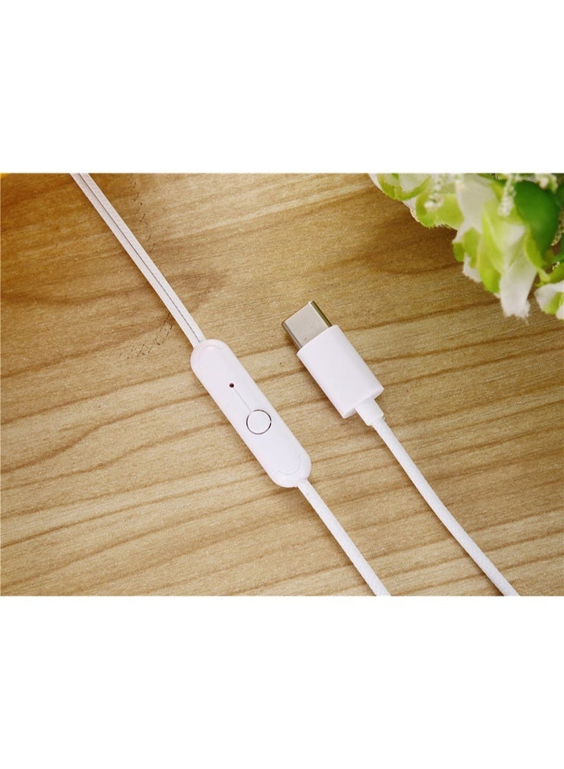 High‑Quality USB‑C Wired Earphones with Built‑In Mic and Control Button - Image 3