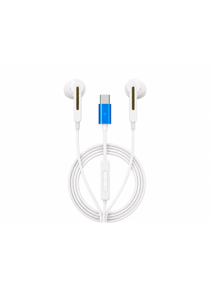 High‑Quality USB‑C Wired Earphones with Built‑In Mic and Control Button - Image 1