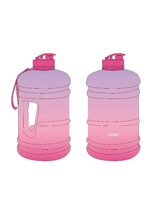 Miniso Stay hydrated with this stylish 2100mL gradient bottle in purple and pink. 