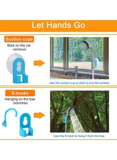GGEROU Portable Camping Shower, Camp Shower Outdoor Shower with Sprayer Pump Kits Electric USB Rechargeable Water Pump Shower Head Set for Travel Beach Bike Car Pet Plants  - Image 2
