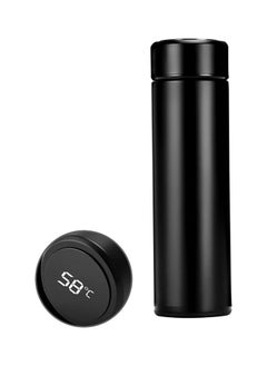 Stainless Steel Water Bottle 17Oz Thermos With LED Touch Screen Temperature Display With Double Wall Vacuum Insulated Sweatproof Sport Design Coffee Thermal Mug Black