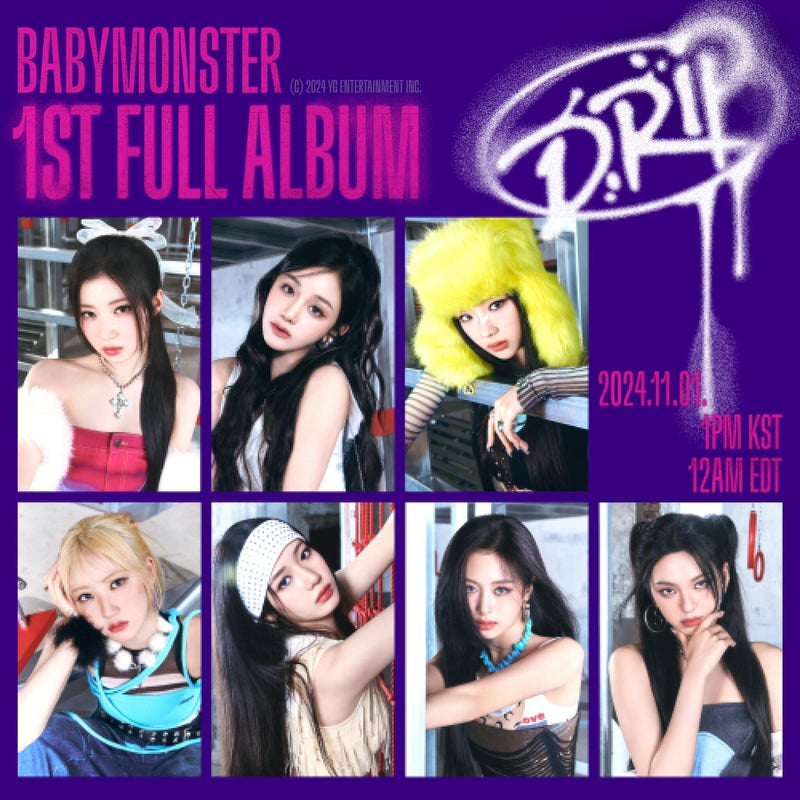 BABYMONSTER DRIP 1st Full Album with Tracking Sealed Baby Monster (TAG 7 Version Set) - Image 2