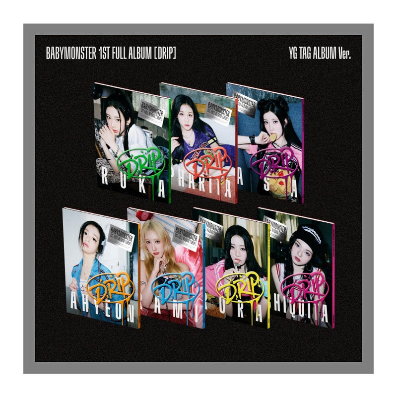 BABYMONSTER DRIP 1st Full Album with Tracking Sealed Baby Monster (TAG 7 Version Set) - Image 1