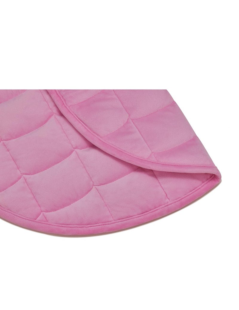 TONGDADA Weighted Lap Blanket 7lbs for Adult,Perfect for Relaxation, Lounging, Napping, Sleeping & Travel,Luxury Minky Weighted Body Blanket,Weighted Throw Blanket-Pink Minky, 29" x 24" - Image 5