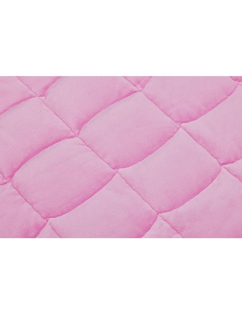TONGDADA Weighted Lap Blanket 7lbs for Adult,Perfect for Relaxation, Lounging, Napping, Sleeping & Travel,Luxury Minky Weighted Body Blanket,Weighted Throw Blanket-Pink Minky, 29" x 24" - Image 4