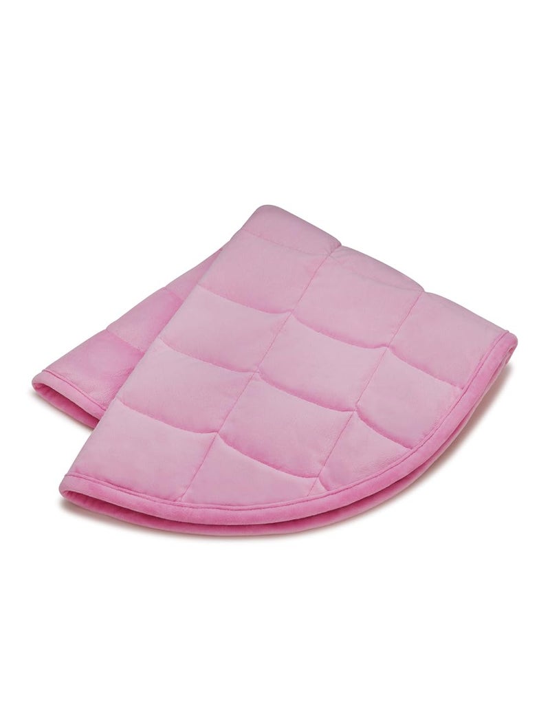 TONGDADA Weighted Lap Blanket 7lbs for Adult,Perfect for Relaxation, Lounging, Napping, Sleeping & Travel,Luxury Minky Weighted Body Blanket,Weighted Throw Blanket-Pink Minky, 29" x 24" - Image 3