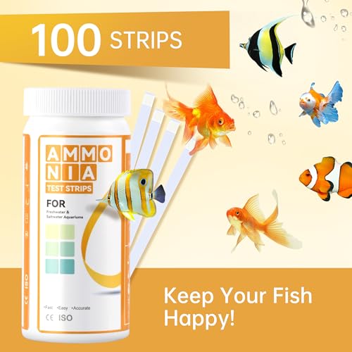AAwipes Ammonia Test Strips for Fish Tank Aquarium Test Strips Aquarium Water Test Kit Freshwater Fish Tank (50) - Image 4