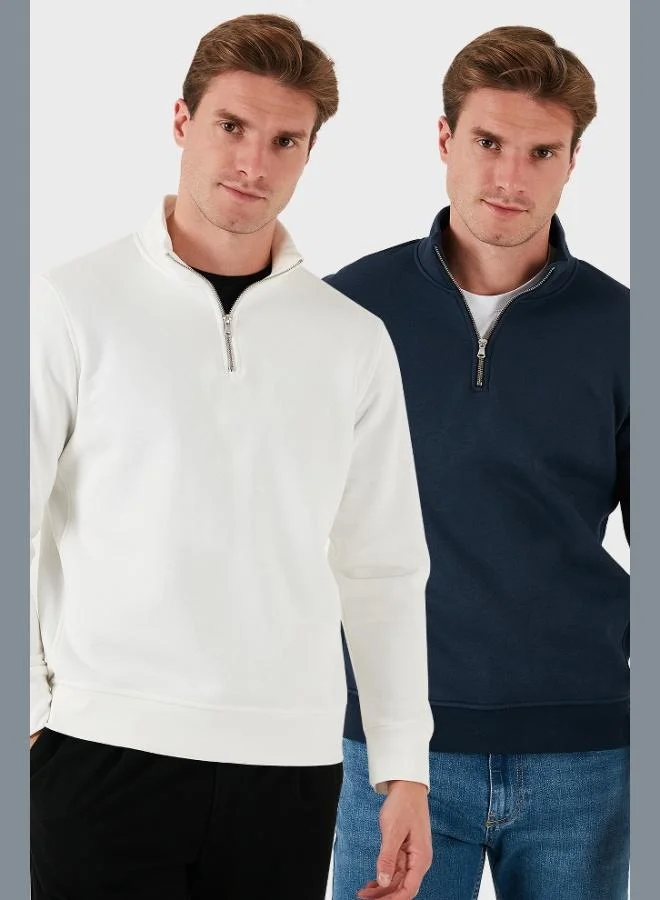 بوراتي بلوزة رجالي قطنية من بوراتي بياقة واقفة قطعتين