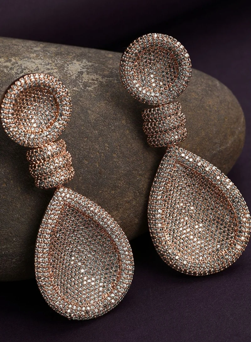 SOHI Gold Plated Designer Studs