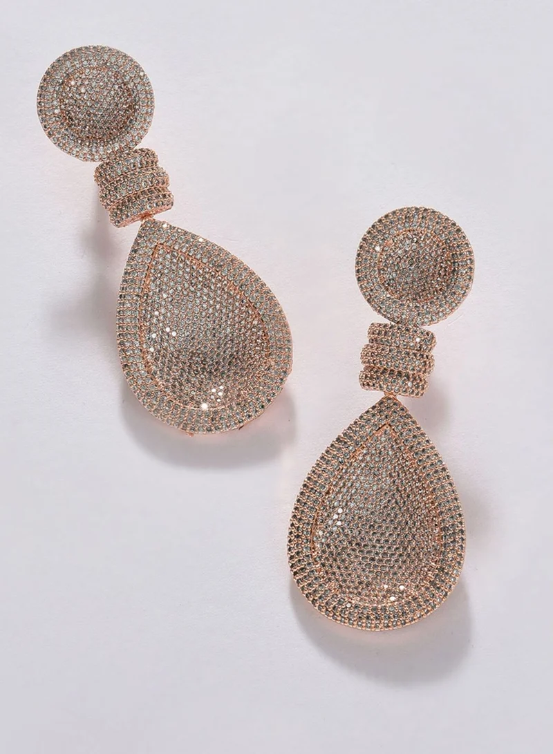 SOHI Gold Plated Designer Studs