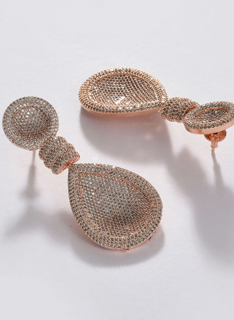 SOHI Gold Plated Designer Studs
