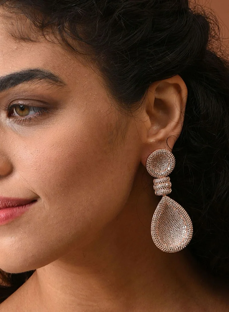 SOHI Gold Plated Designer Studs