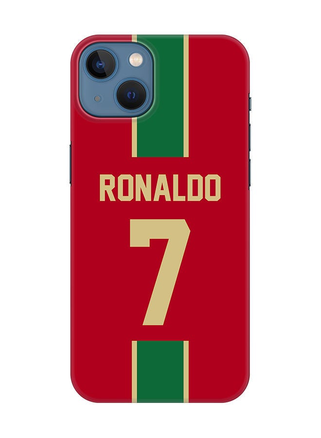 Stylizedd Slim Cover for Apple iPhone 13 Case Snap Classic Series Mobile Cover Hard PC Shield Matte Finish Print -Portugal-Player-Ronaldo - Image 1