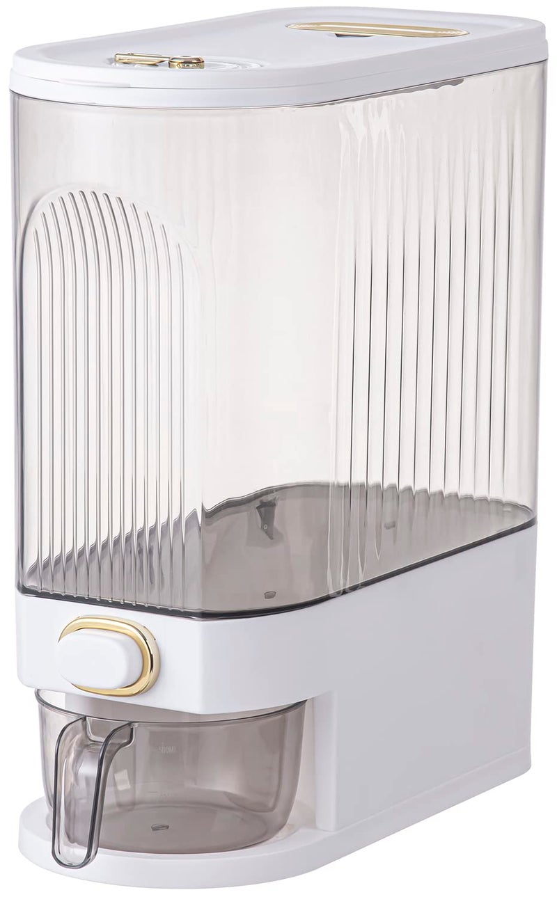 Sooyee Sooyee Clear Rice Dispenser Large Cereal Dispenser with Lid Time Scale Measuring Cylinder Moisture Proof Airtight Food Dispenser Bucket for Rice CornCoffee BeanGrainSoybean  Oatmeal 