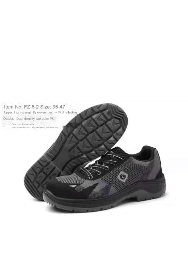 Men's Steel Toe Safety Shoes - Puncture-Proof, Oil-Resistant, Slip-Resistant Work Boots for Construction Sites - Image 2