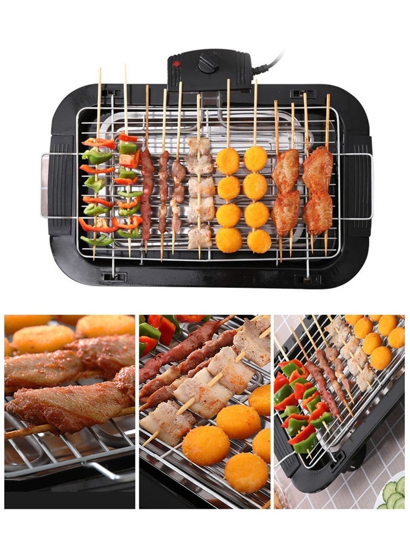 Portable Electric Barbeque Grill 2000W Tandoori Maker B.B.Q Indoor and Outdoor Bar B Q Grill, Non Stick with 5 Temperature Adjustments, Portable Electric Grill  - Image 2