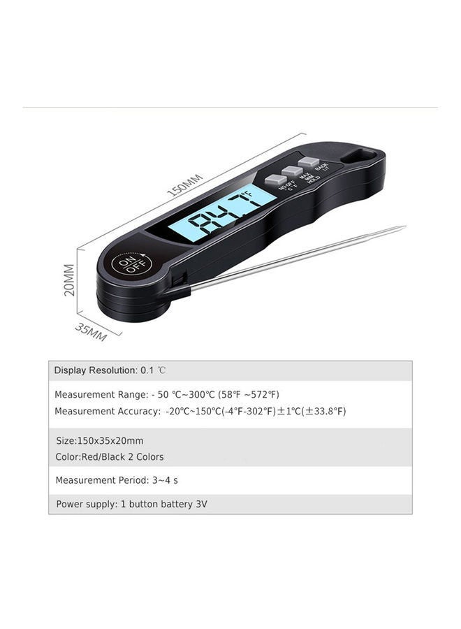 NIBEMINENT Meat Cooking Thermometer Black 17 x 2.50 4.50cm - Image 2