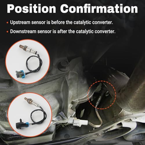 BELKEBIR Set of 2 Oxygen Sensor Upstream Downstream O2 Sensor Compatible with Chevy Malibu Equinox Captiva Sport, GMC Terrain, Pontiac Solstice G6, Saturn Aura Vue Sky L4 2.4L Replace 234-4242, 250-24704 - Image 5