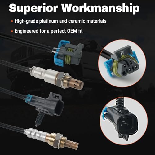 BELKEBIR Set of 2 Oxygen Sensor Upstream Downstream O2 Sensor Compatible with Chevy Malibu Equinox Captiva Sport, GMC Terrain, Pontiac Solstice G6, Saturn Aura Vue Sky L4 2.4L Replace 234-4242, 250-24704 - Image 3