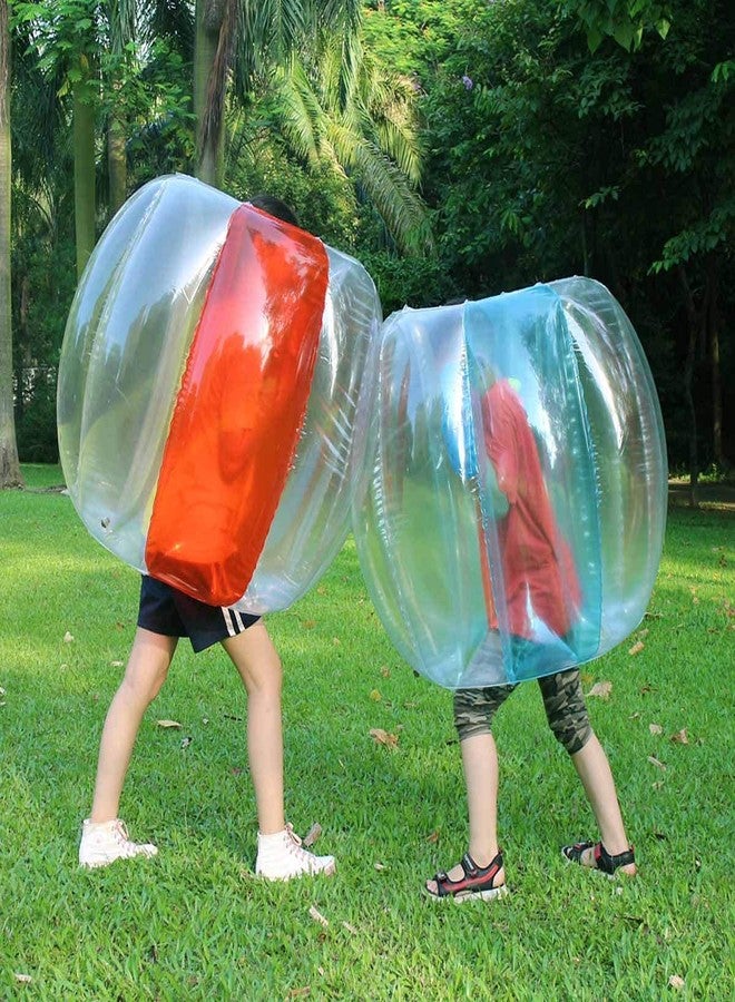 SUNSHINEMALL 2 Pack Sumo Balls for Kids Bumper Balls (3ft/0.90m) Inflatable Bubble House Summer Outdoor Toys for Adults Yard Human Hamster Ball Active Play(Red+Blue 36") - Image 3