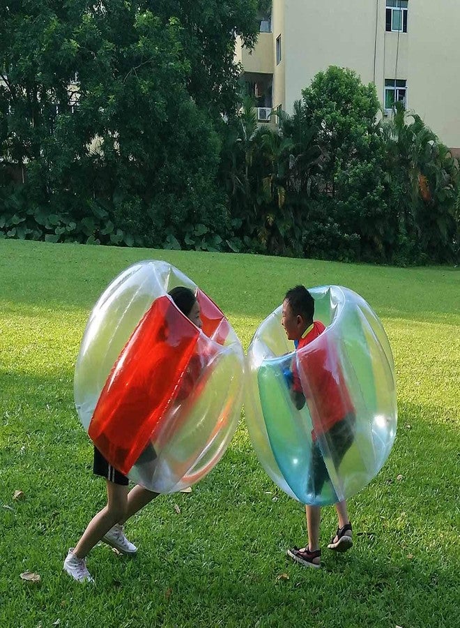 SUNSHINEMALL 2 Pack Sumo Balls for Kids Bumper Balls (3ft/0.90m) Inflatable Bubble House Summer Outdoor Toys for Adults Yard Human Hamster Ball Active Play(Red+Blue 36") - Image 2
