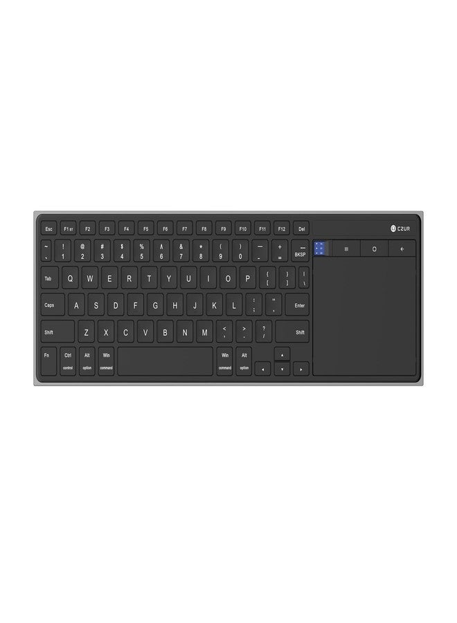 CZUR Portable Computer Keyboard with Trackpad, Rechargeable Bluetooth Keyboard with Touchpad, Wireless Ultra Slim Keyboard for PC/Laptop/Tablet/Phone, for Windows/Android - Image 1