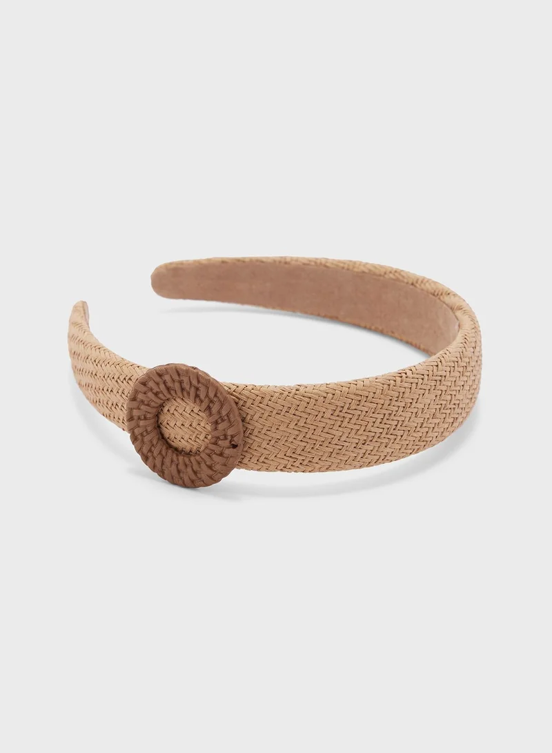 Ginger Raffia Woven Headband
