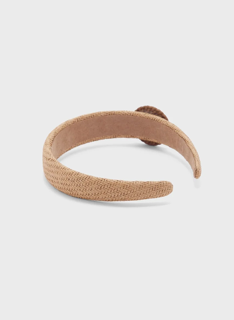 Ginger Raffia Woven Headband
