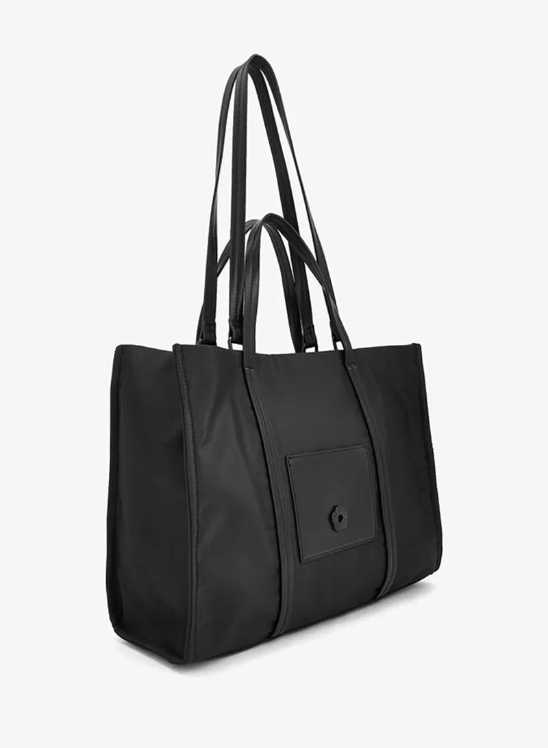 Missy Solid School Tote Bag With Front Utility Pocket - 40x11.5x27.5 CM