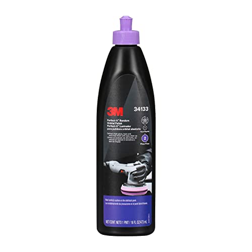 3M Perfect-It Random Orbital Polish, 34133, 1 Pint, Fast Cutting Polisher for Automotive Buffing & Polishing, High-Gloss Finish - Image 1