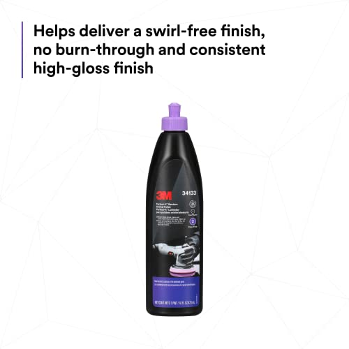 3M Perfect-It Random Orbital Polish, 34133, 1 Pint, Fast Cutting Polisher for Automotive Buffing & Polishing, High-Gloss Finish - Image 4