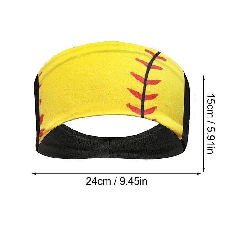 Women Fashion Ball Print Elastic Headband 2PC Wrap Hair Bandana Headband - Image 3