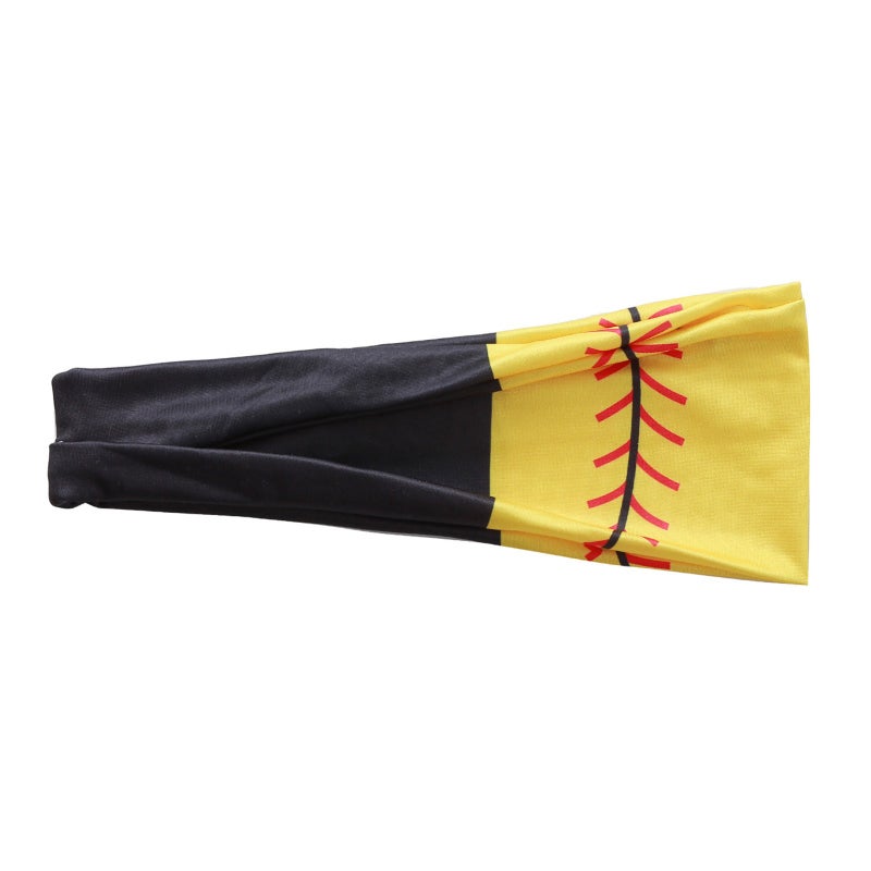 Women Fashion Ball Print Elastic Headband 2PC Wrap Hair Bandana Headband - Image 5