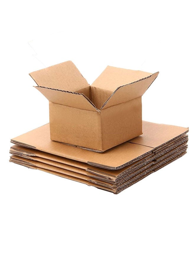 HAWAWA carton5 Pack Shipping Boxes, Corrugated Cardboard Box for Moving, Mailing, Packing and Storage 20x20x10cm Brown - Image 2