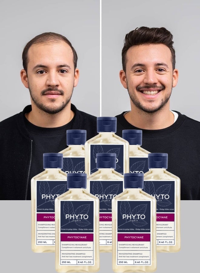 Phyto 8 Pieces Phyto Paris Hair Loss Shampoo Women And Men Invigorating 250ML - Image 1