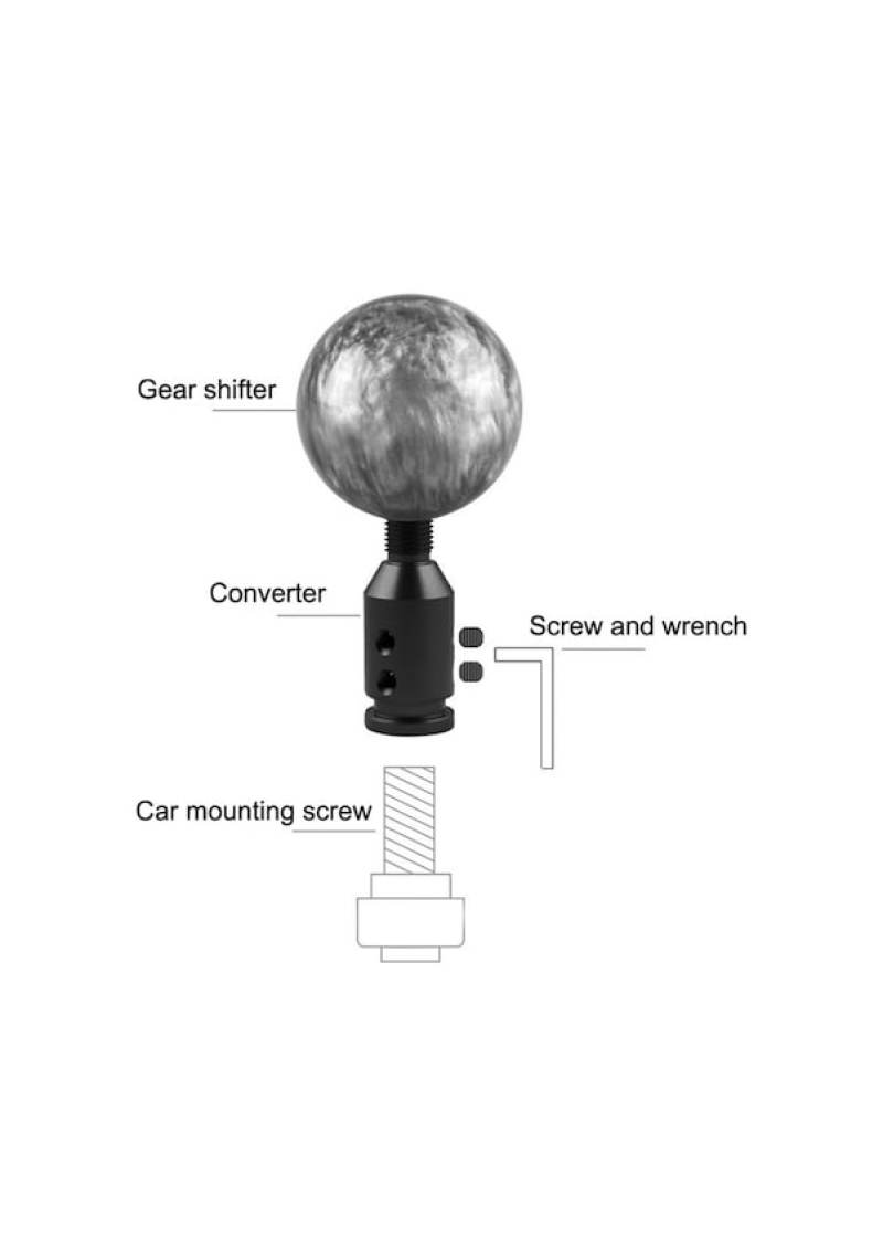 Car Gear Lever Shift Knob Adapter 12 X 1.25 Black - Durable Black Adapter for Car Interior Modification - Image 5