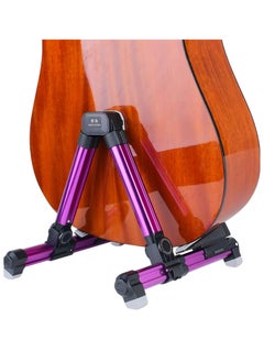 Aroma AGS-08 Universal Foldable Adjustable Aluminum Floor Guitar Stand Holder A-Frame for All Guitar Types Ukulele Mandolin Oud  - Image 1