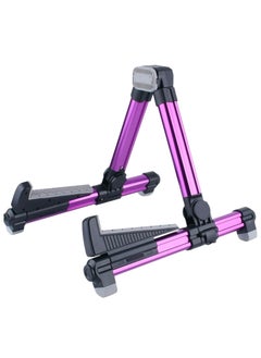 Aroma AGS-08 Universal Foldable Adjustable Aluminum Floor Guitar Stand Holder A-Frame for All Guitar Types Ukulele Mandolin Oud  - Image 2