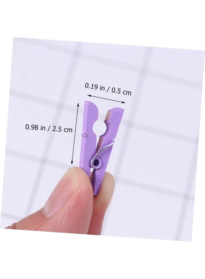 Rich Life 100PCS Miniature Wooden Clothespins 2.5CM | Colorful Craft Clips Heavy Duty Wooden Pegs for Photo Display DIY Crafts Decorations Cards Hanging Clips - Image 5