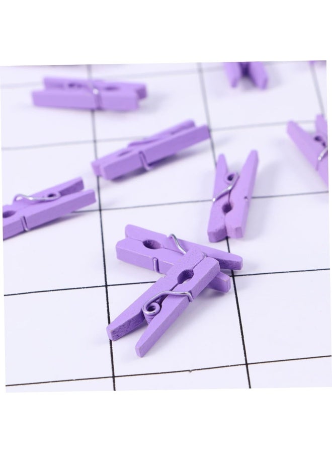 Rich Life 100PCS Miniature Wooden Clothespins 2.5CM | Colorful Craft Clips Heavy Duty Wooden Pegs for Photo Display DIY Crafts Decorations Cards Hanging Clips - Image 2
