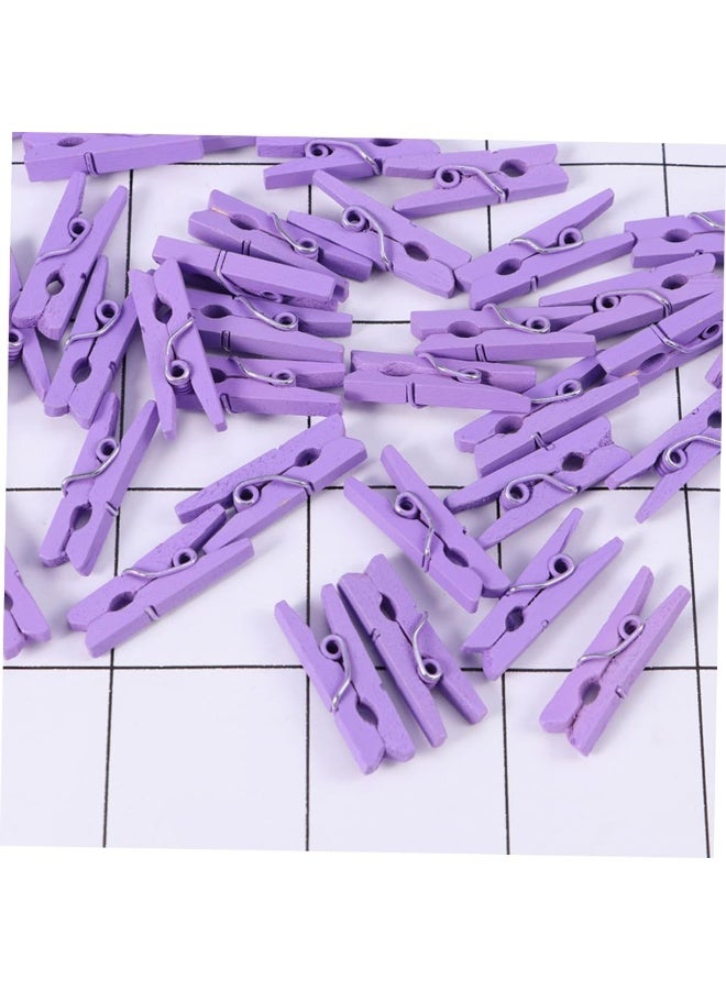 Rich Life 100PCS Miniature Wooden Clothespins 2.5CM | Colorful Craft Clips Heavy Duty Wooden Pegs for Photo Display DIY Crafts Decorations Cards Hanging Clips - Image 3