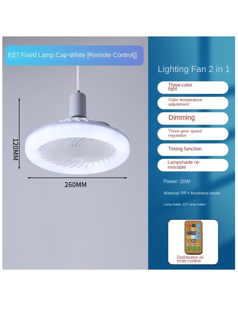 مروحة ضوء ذكي للتحكم عن بعد مروحة سقف led ضوء برغي عالمي - Image 3