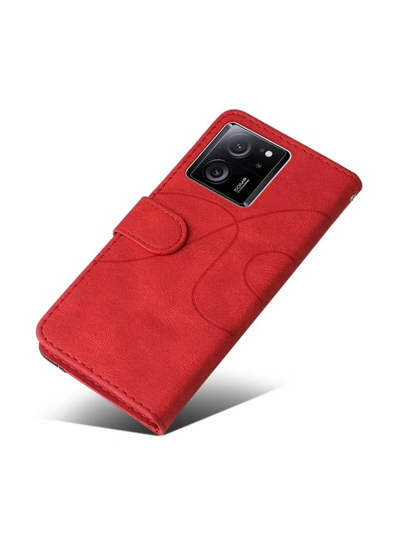 X-level Xiaomi 13T/13T Pro/Redmi K60 Ultra Case Cover Soft Quality Leather Flip Folio Wallet with Card Slots Holder Stand Back Cover Drop-Proof Shock-Proof Protective Cell Phone Back Accessories Protection  - Image 3