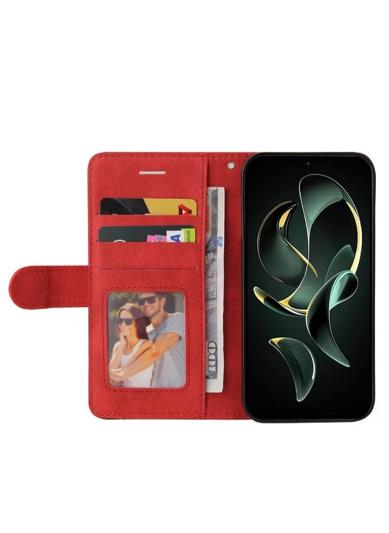 X-level Xiaomi 13T/13T Pro/Redmi K60 Ultra Case Cover Soft Quality Leather Flip Folio Wallet with Card Slots Holder Stand Back Cover Drop-Proof Shock-Proof Protective Cell Phone Back Accessories Protection  - Image 2