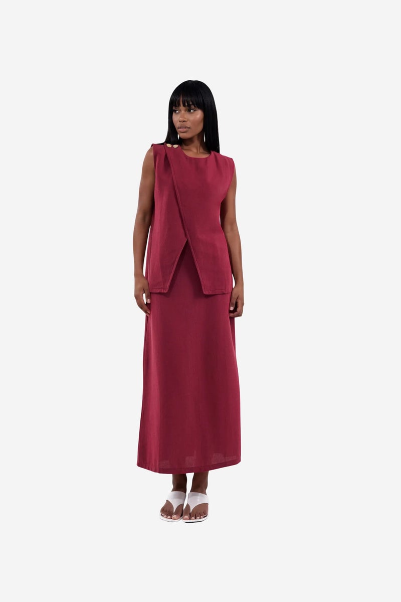 Jennyfer Cotton Viscose Linen Two-Piece Coord - Image 1