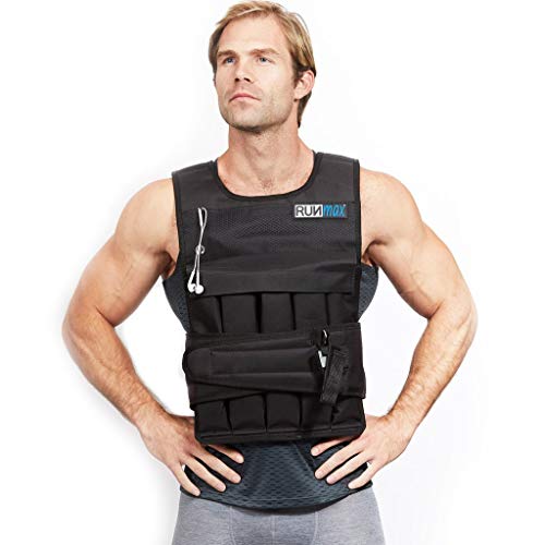 RUNMax Pro Weighted Vest 12lbs/ 20lbs/ 40lbs/ 50lbs/ 60lbs With Shoulder Pads Option (Without Shoulder Pads, 12lbs) - Image 1