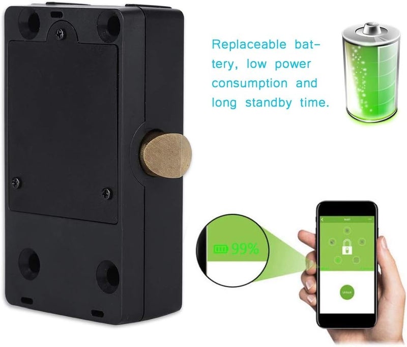 klarako Smart Lock Cabinet Drawer Lock Unmanned Container Lock Supports Multiplayer Unlock Save Unlock The Recording of iOS/Android - Image 4