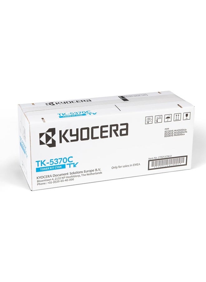KYOCERA Kyocera TK-5370C Toner Cyan Toner Printer Compatible with PA3500cx, MA3500cix and MA3500cifx. Original Toner Cartridge for up to 5000 Pages - Image 1